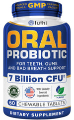 Tuthi Oral Probiotics lozenges package with peppermint flavor