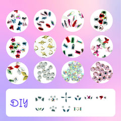 Variety of twelve gemstone styles for tooth gems