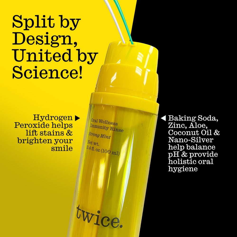 3.4oz bottle size graphic for Twice Twice Immunity Rinse