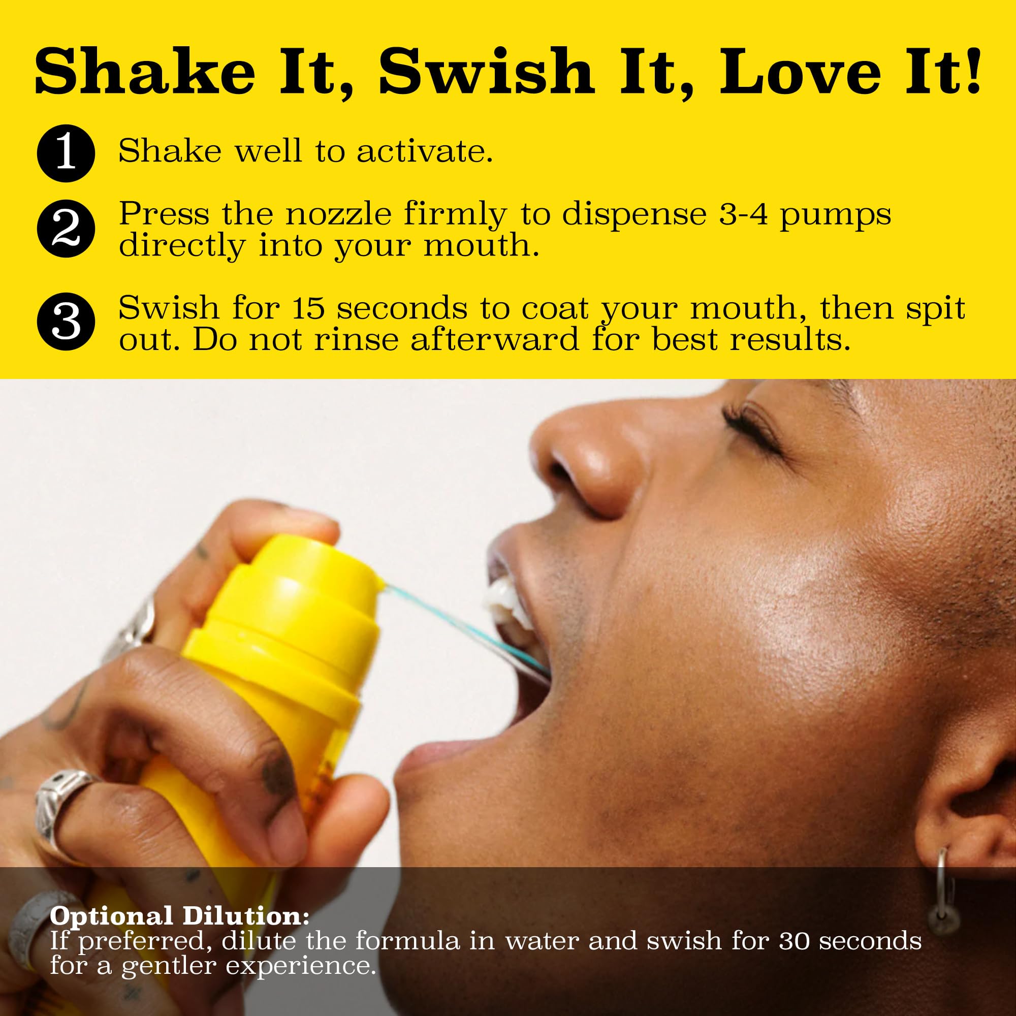 Pour spout and cap of Twice Twice Immunity Rinse
