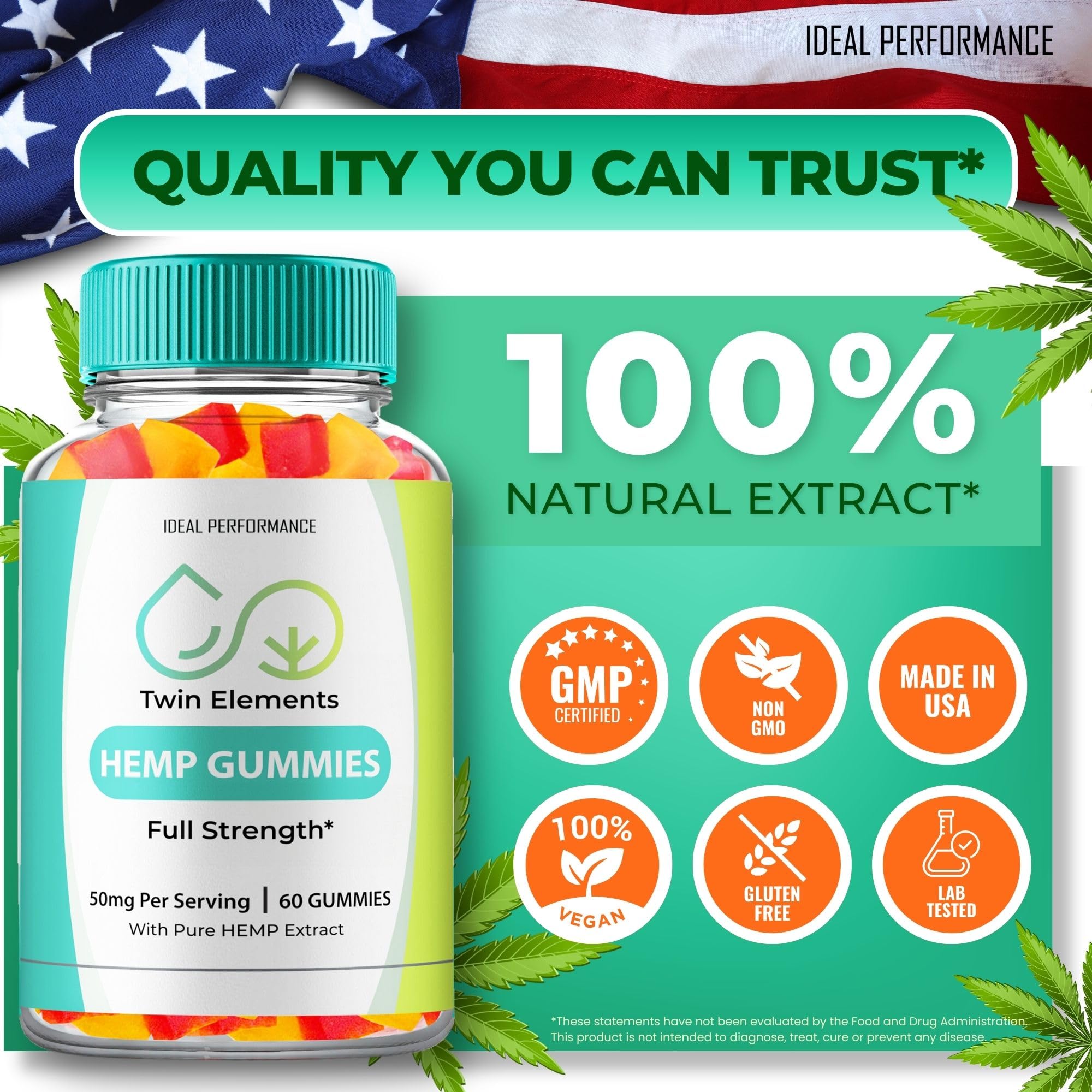 Twin Elements Gummies label