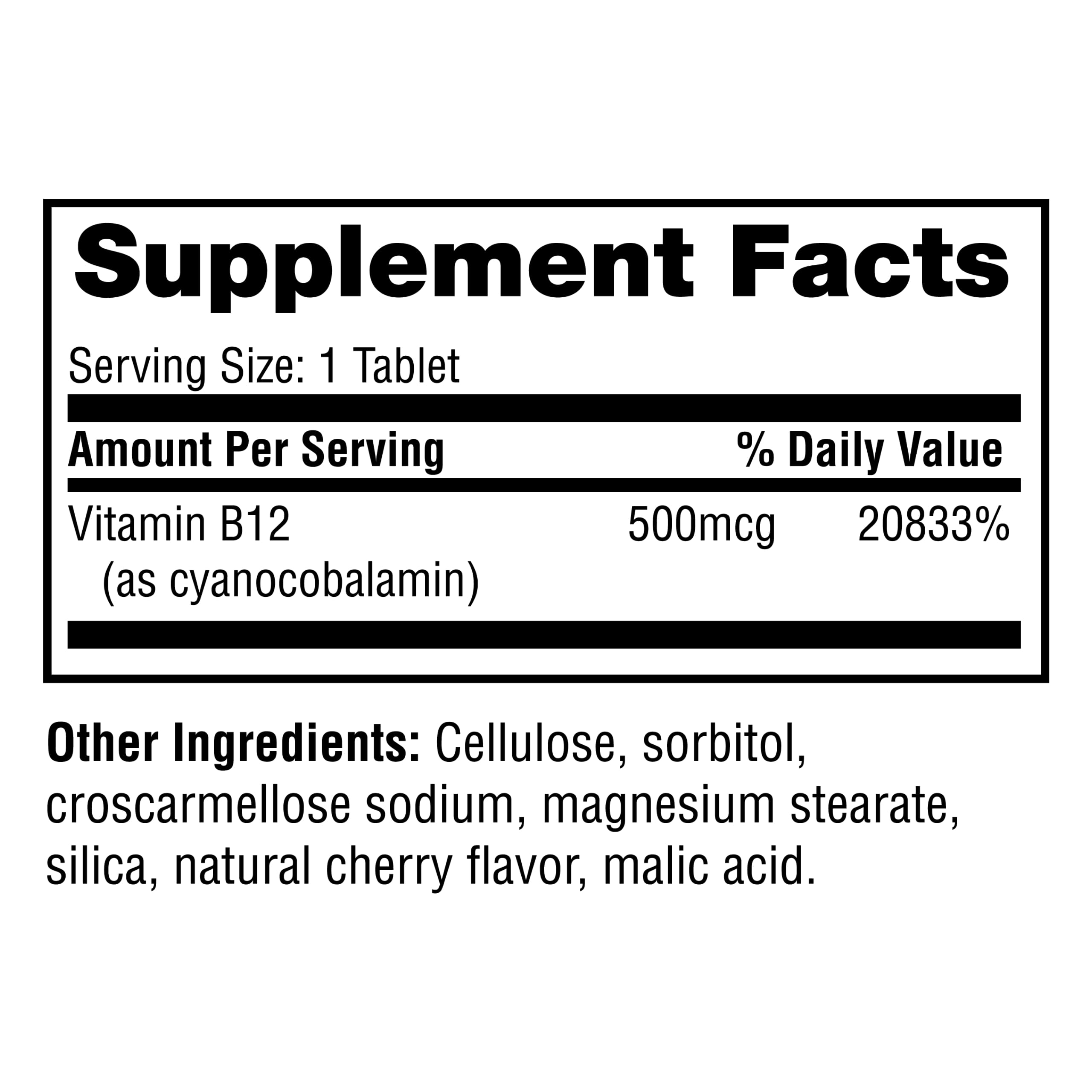 Twinlab B-12 Dots bottle label showing 500 mcg B12