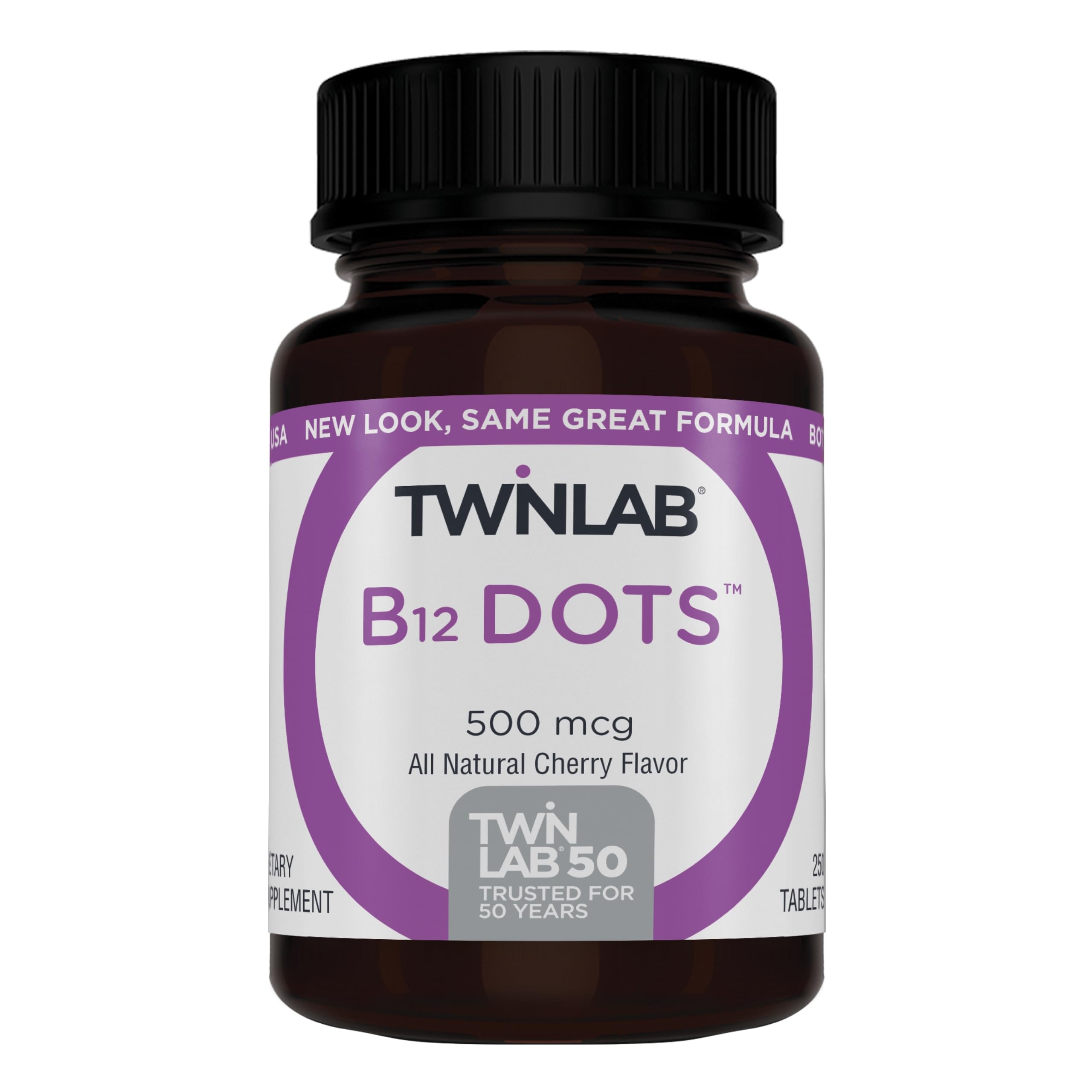 Twinlab B-12 Dots bottle – front view