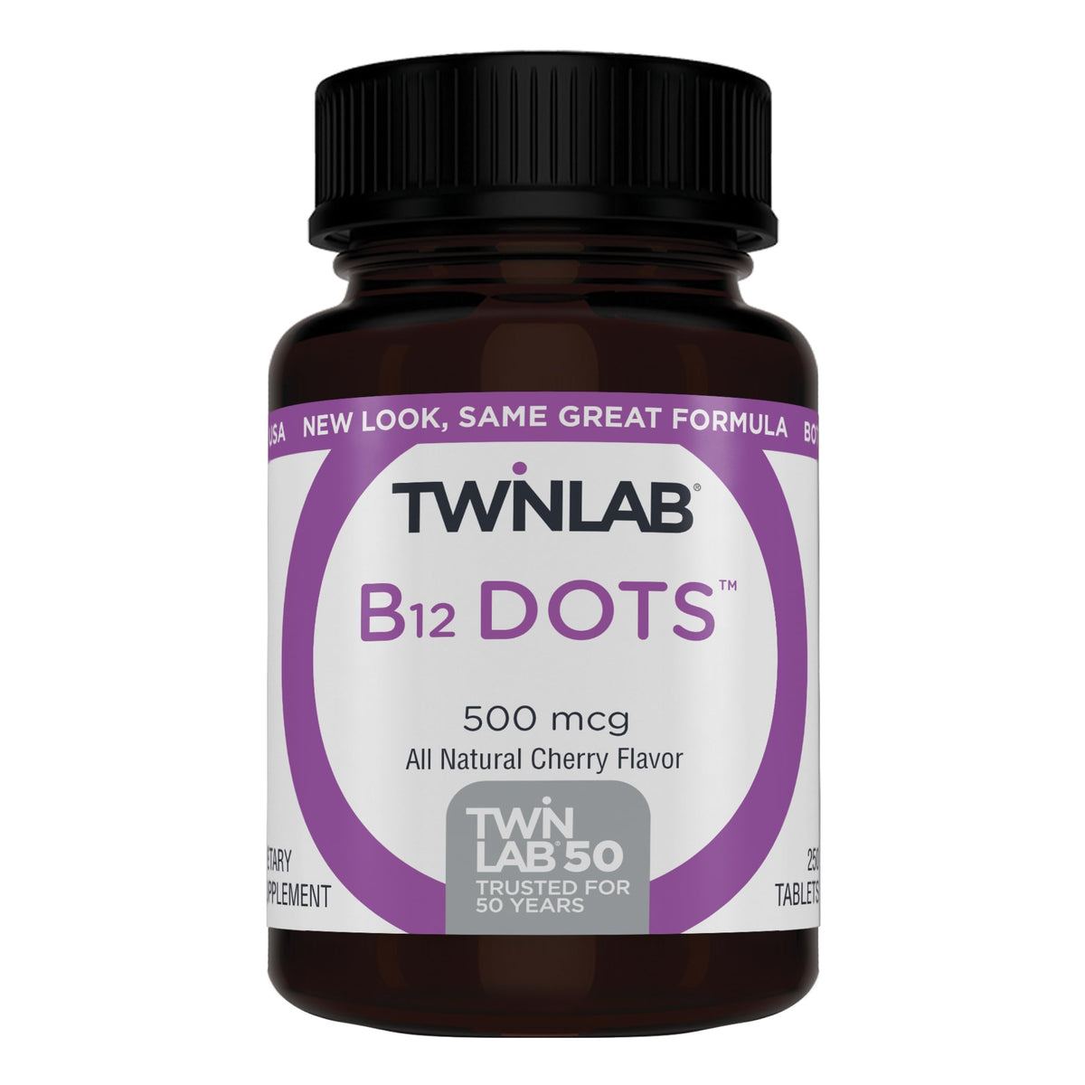 Twinlab B-12 Dots bottle – front view