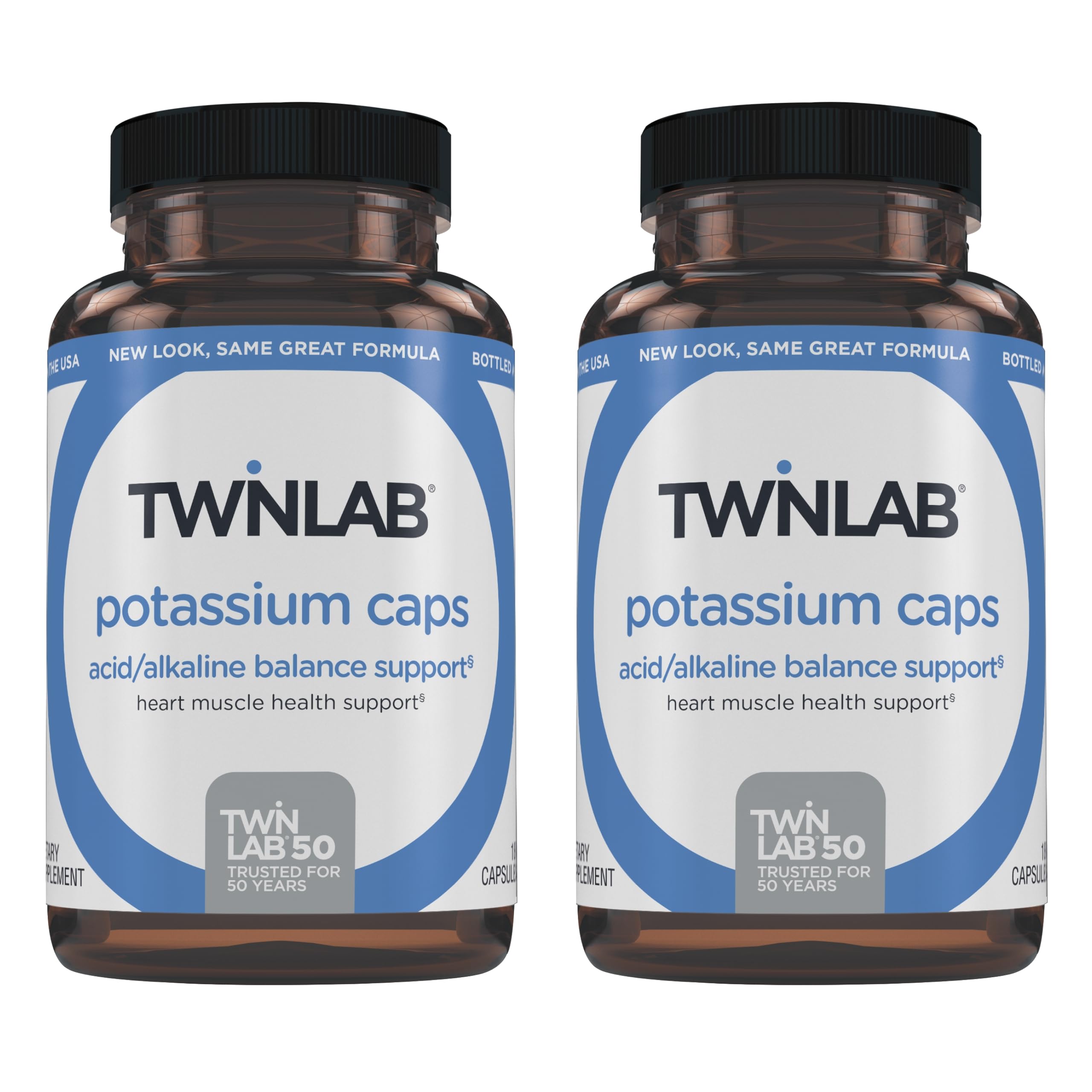 Twinlab Potassium Caps bottle and packaging in a two-pack