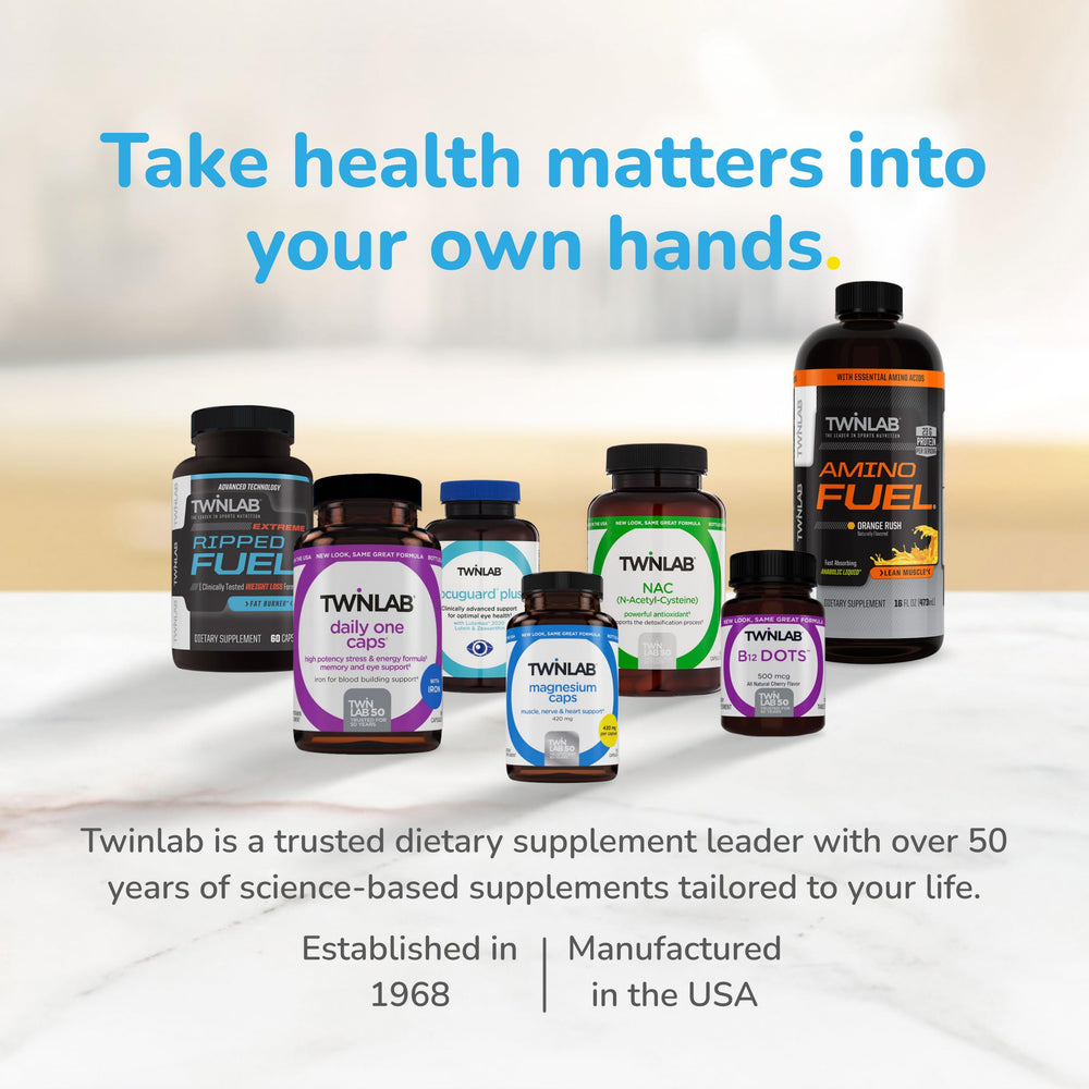 Twinlab Ripped Fuel branding and product highlights