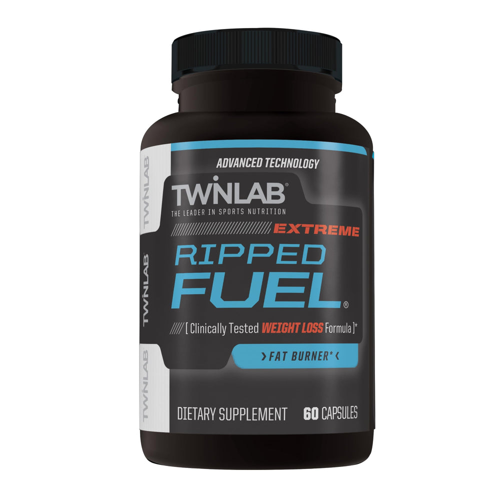 Twinlab Ripped Fuel Extreme bottle front view with 60 capsules