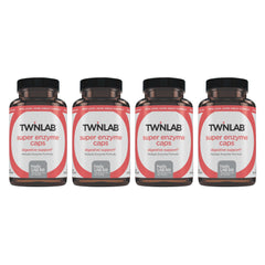 Bottle of Twinlab Super Enzyme Caps with label