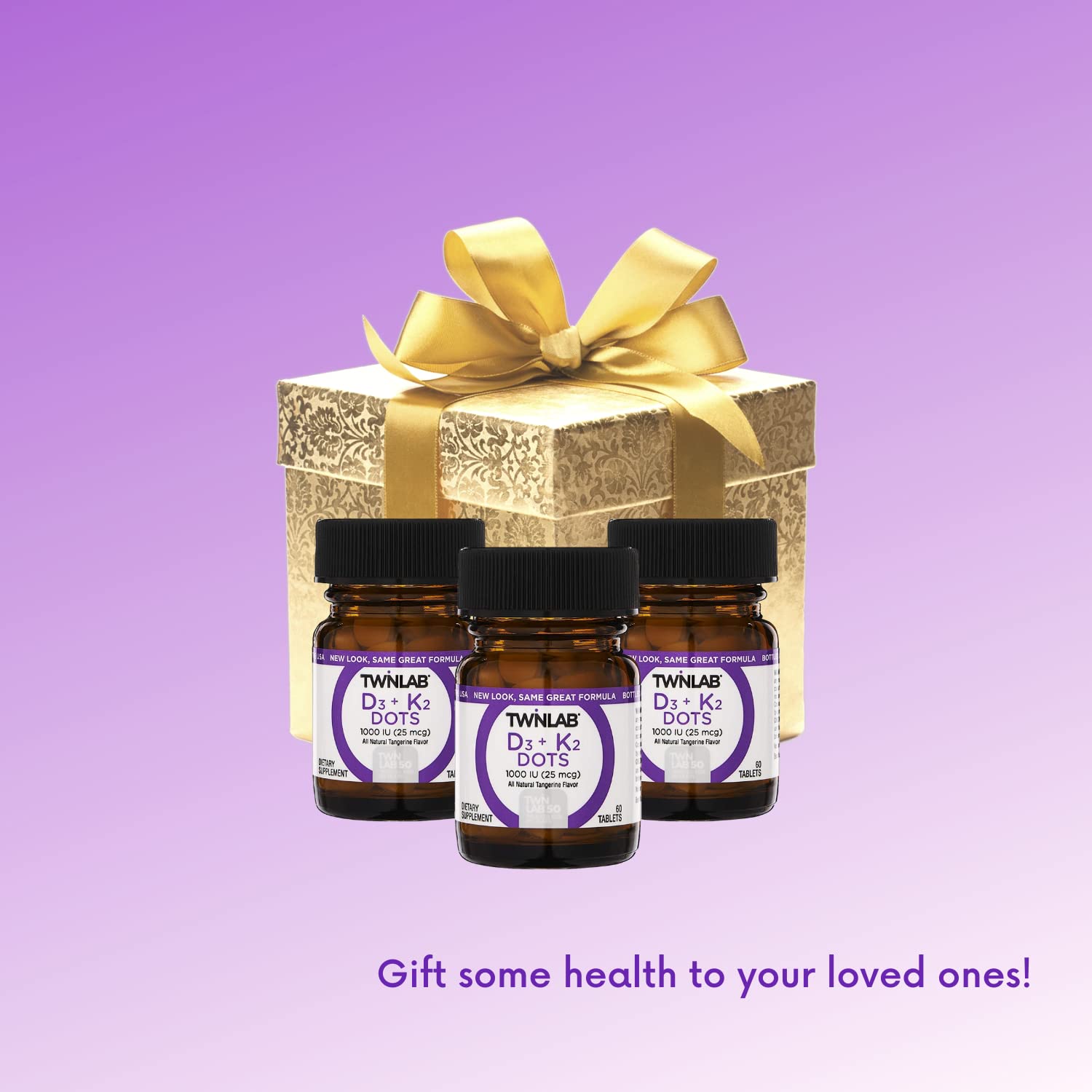 Nutrition facts for Twinlab D3 1000 IU + K2 Dots