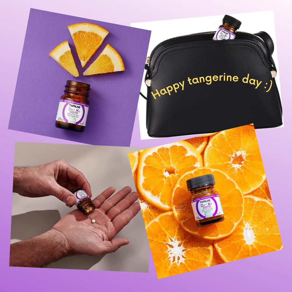 Packaging of Twinlab D3 + K2 Dots 3-pack