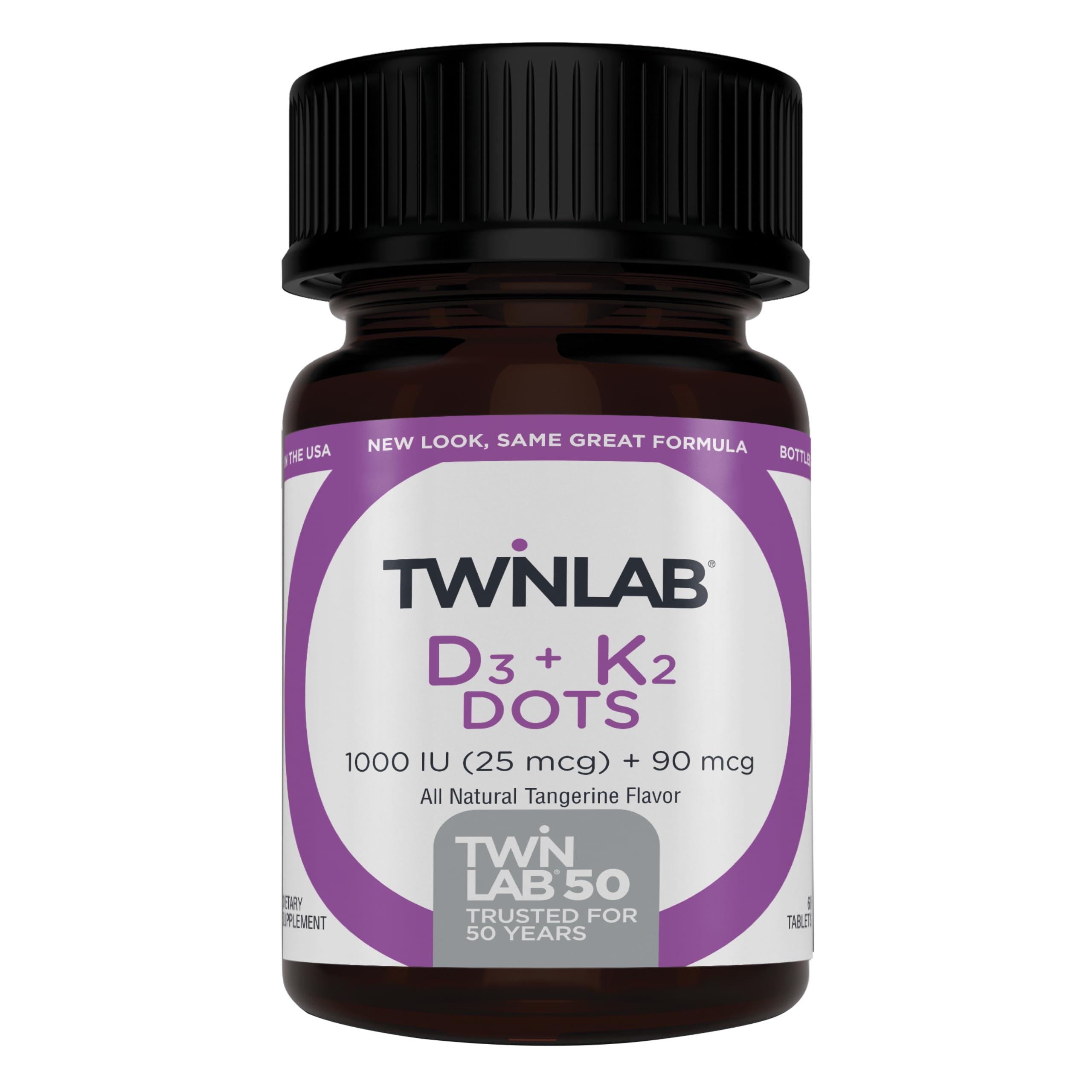 Twinlab Vitamin D3 1000 + K2 Dots bottle
