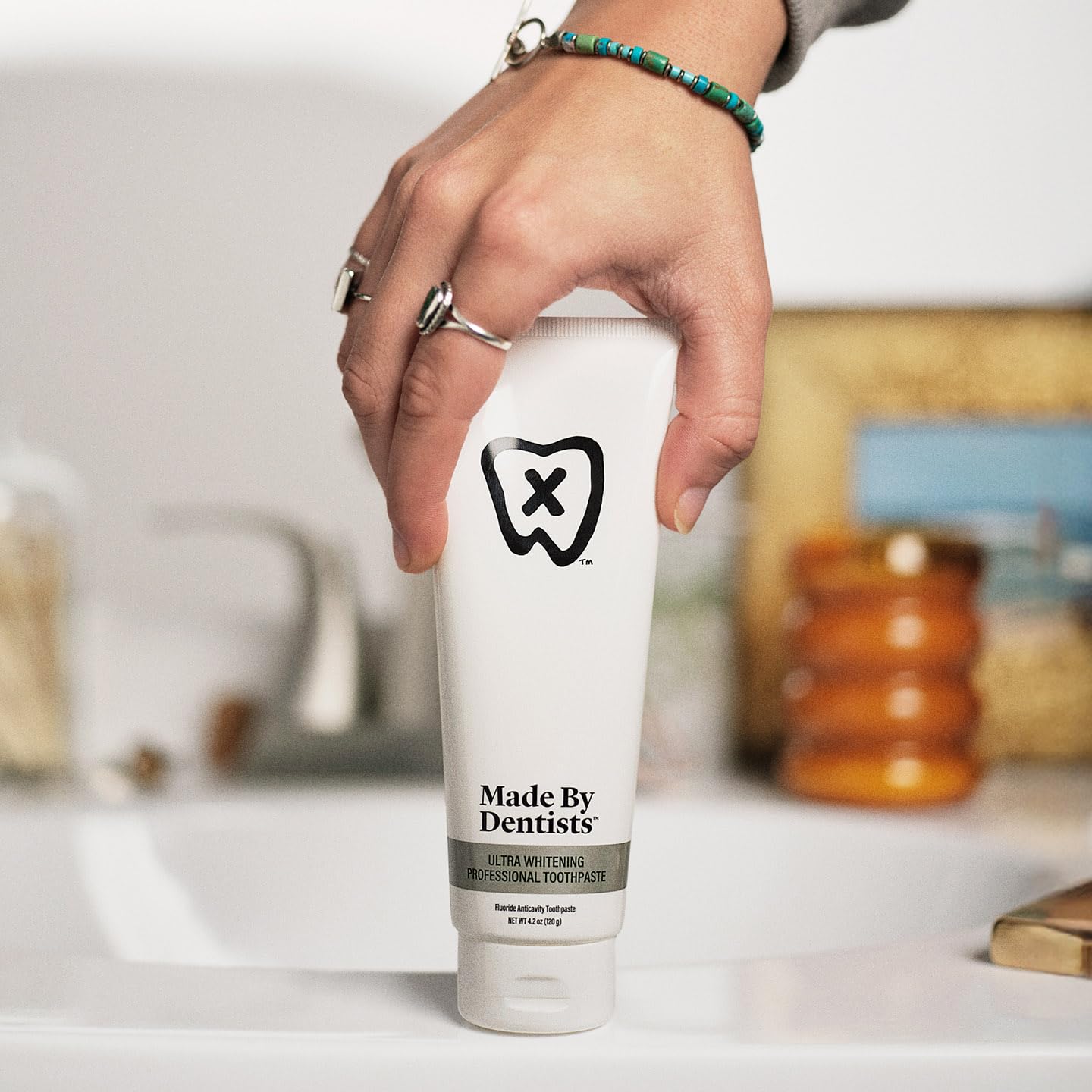 Two 4.2 oz toothpaste tubes for whitening