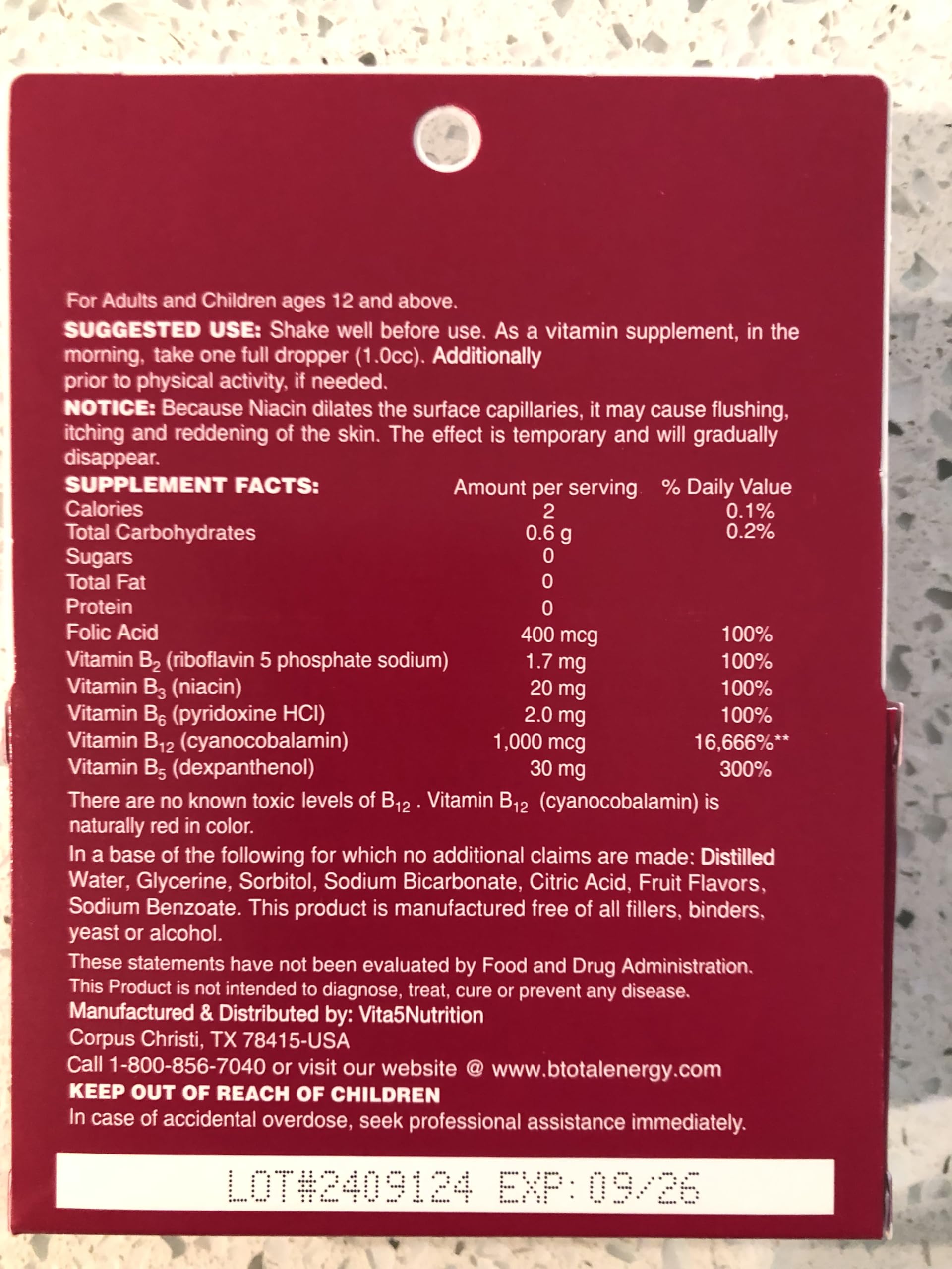 Two 1 oz dropper bottles of The B-Total Solution