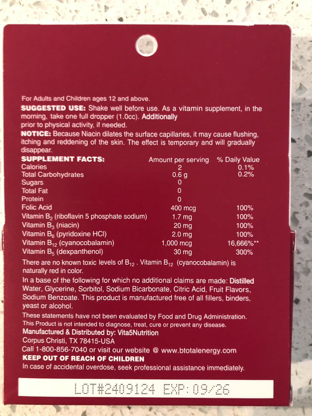 Two 1 oz dropper bottles of The B-Total Solution