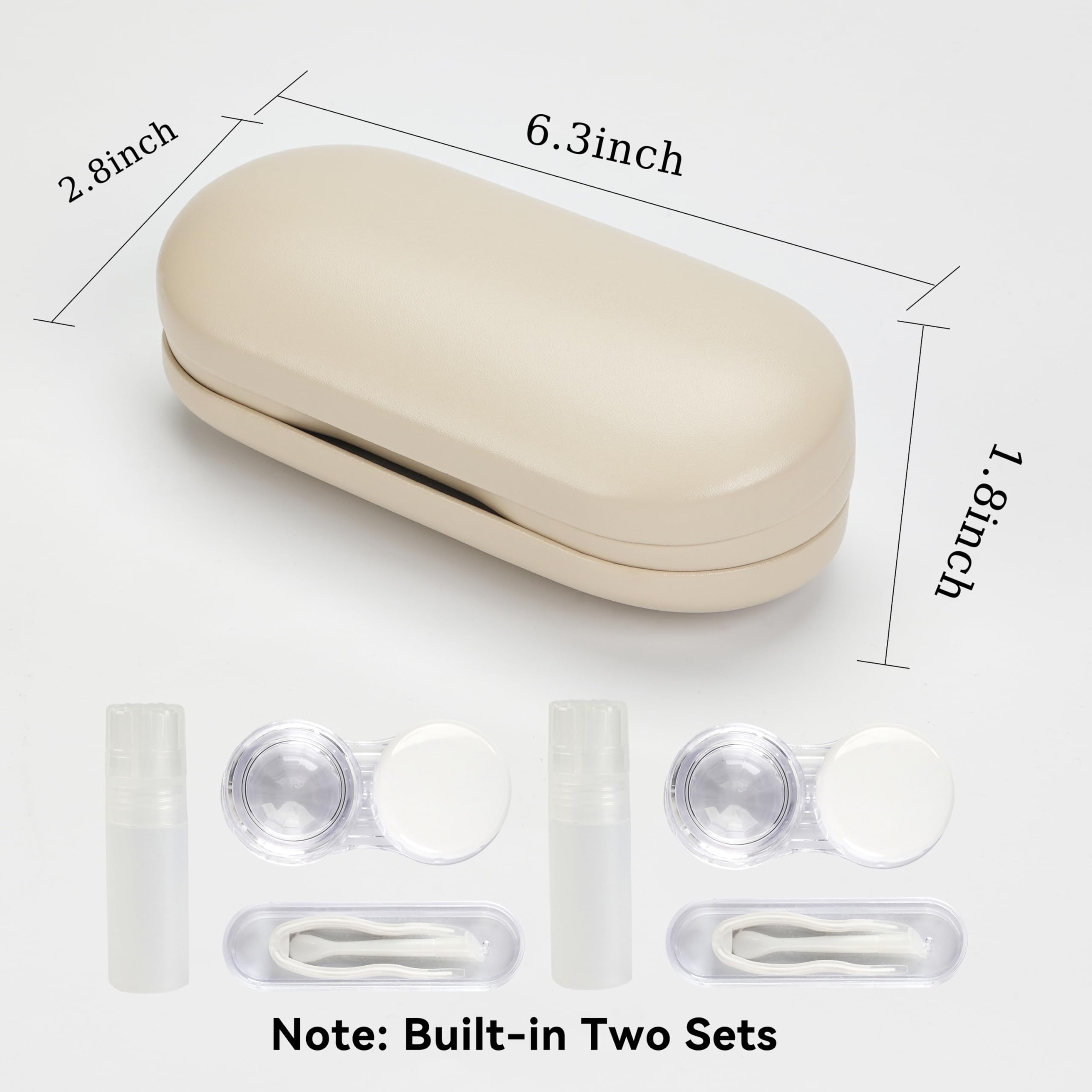 Two-in-one storage with contact lens compartment and eyeglass slot