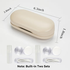 Two-in-one storage with contact lens compartment and eyeglass slot