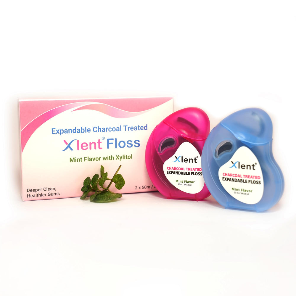 Pack of two 50m floss containers