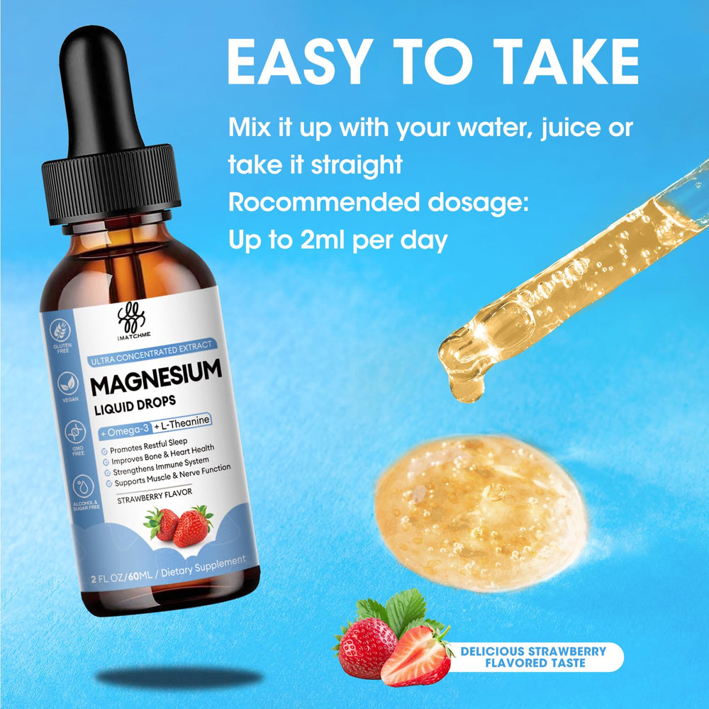 Two-pack magnesium glycine liquid drops packaging