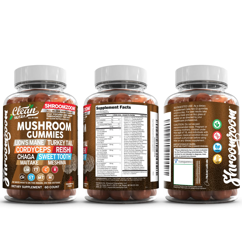 Two-pack packaging of mushroom gummies
