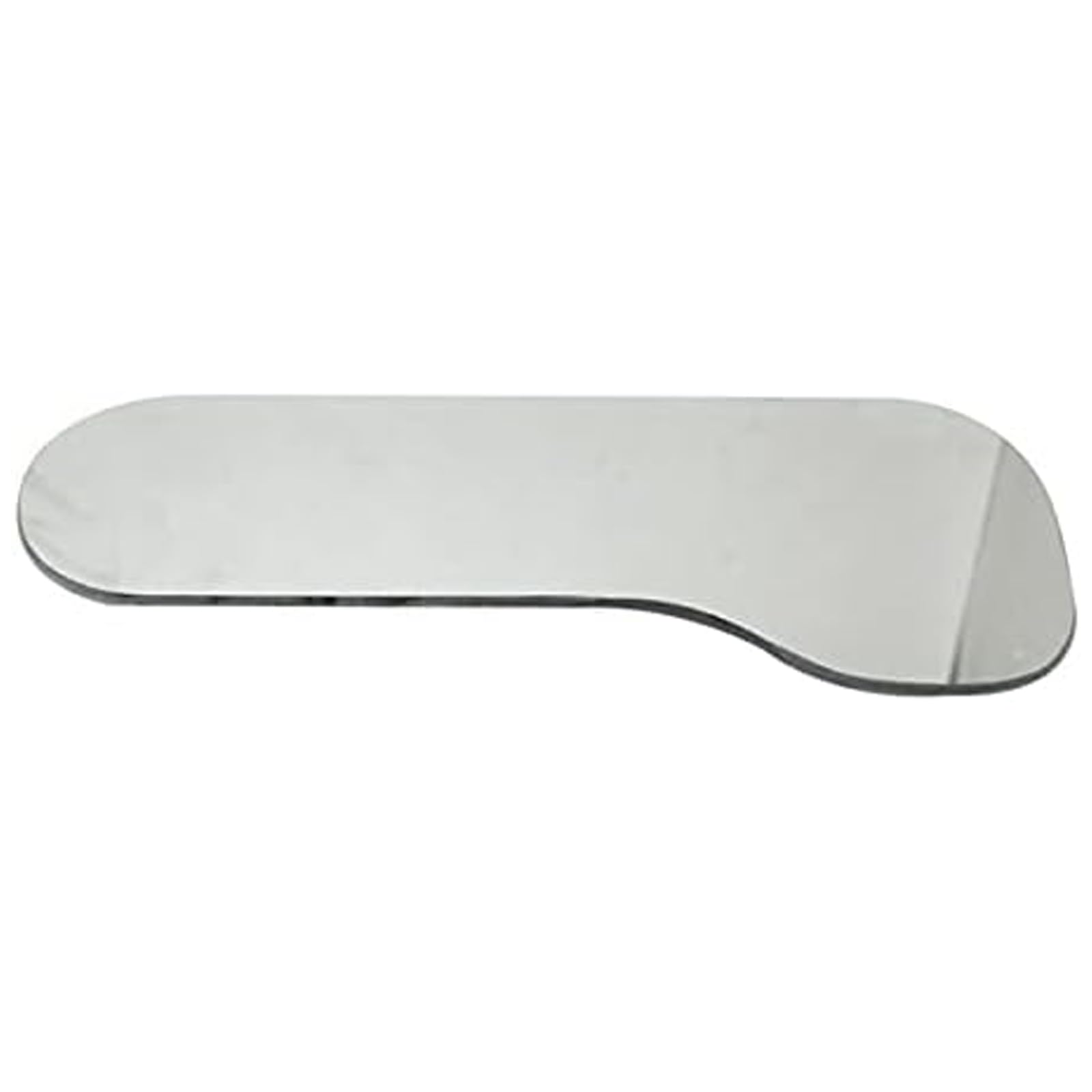 Two-sided dental occlusal mirror with stainless steel handle