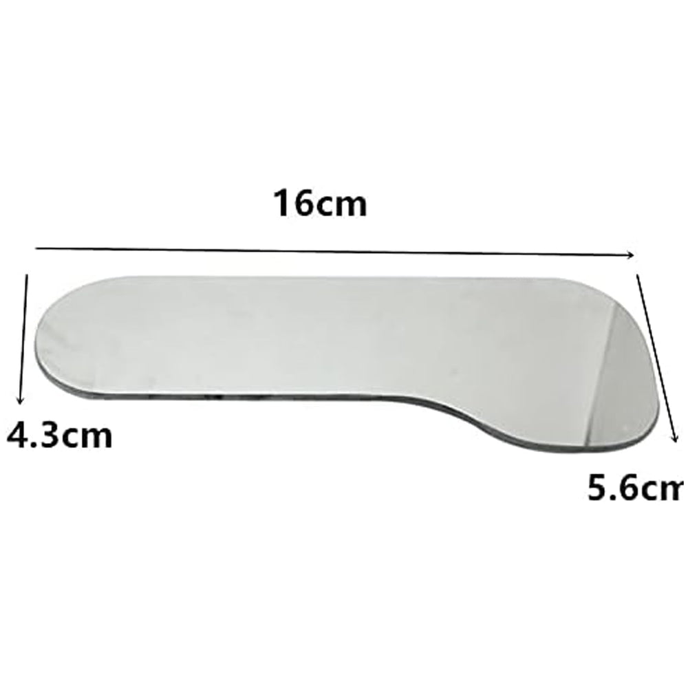 Close-up of dual-side mirror with high-quality medical glass