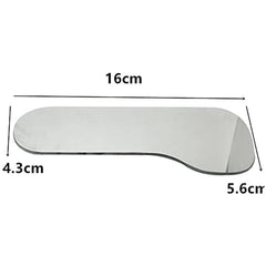 Close-up of dual-side mirror with high-quality medical glass