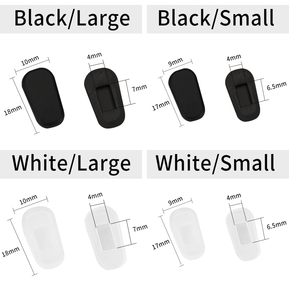 Two sizes and colors option for nose pads