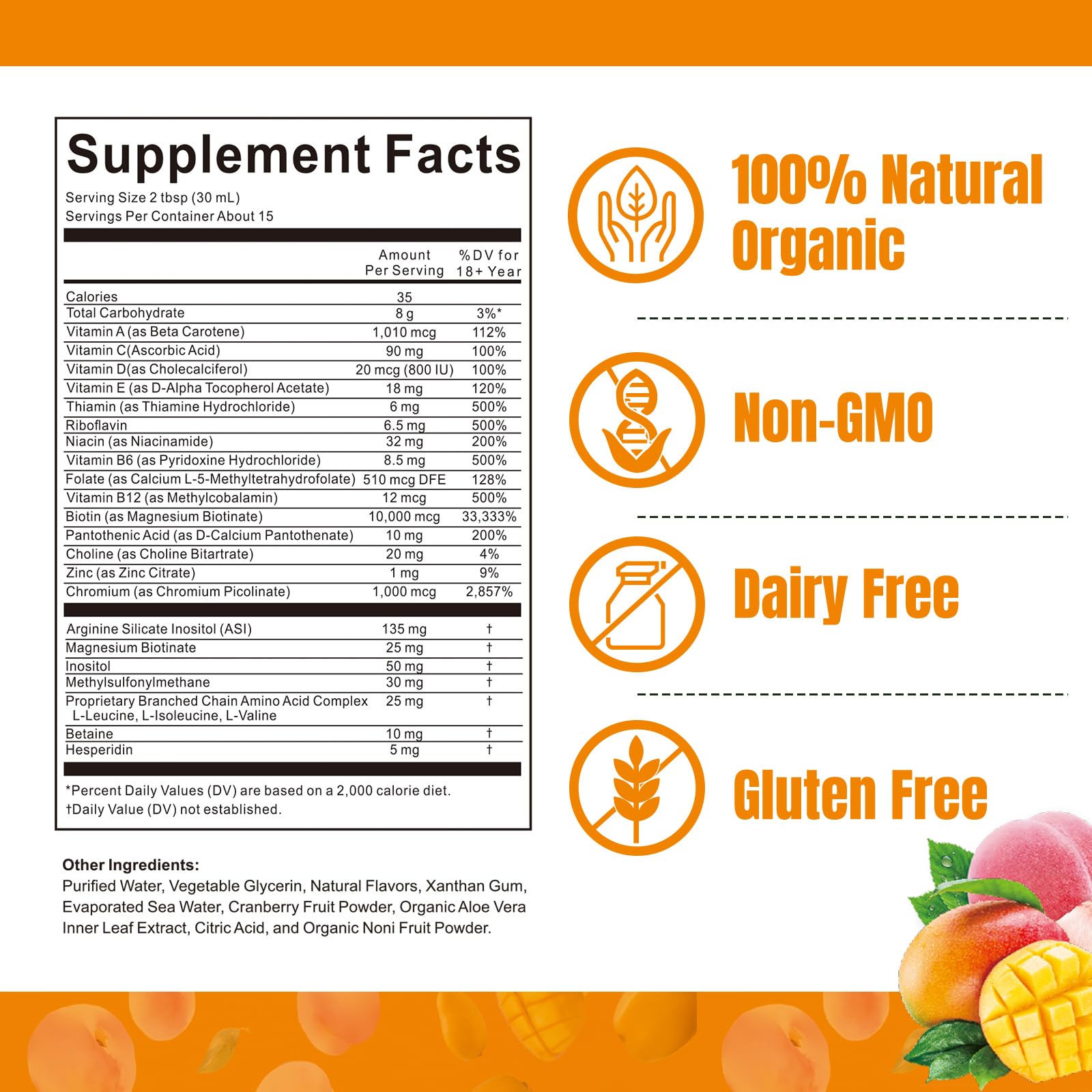 Two tablespoons daily serving shown with measuring spoon