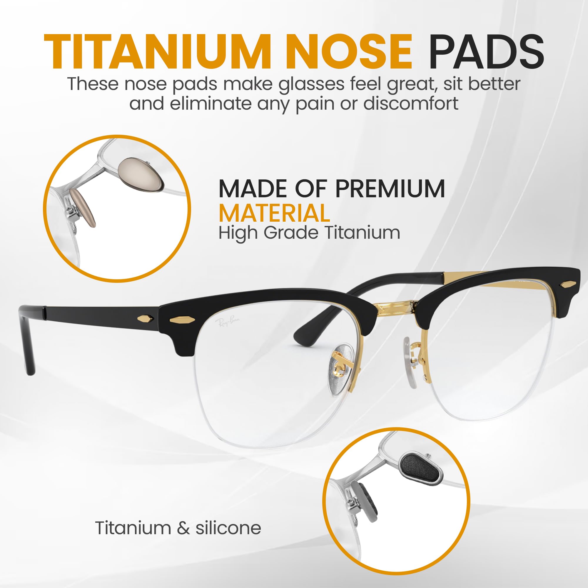 Nose pads with screwdriver included for repair kit