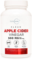 Type Zero Apple Cider Vinegar Capsules 180-count bottle, 500mg per serving
