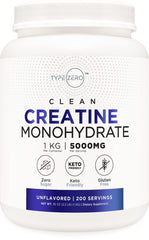 Type Zero Creatine Monohydrate unflavored 1kg bottle