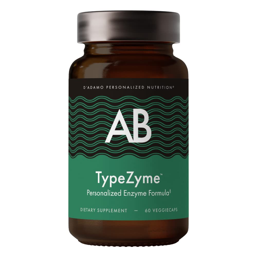 D'Adamo TypeZyme bottle with Blood Type AB on label