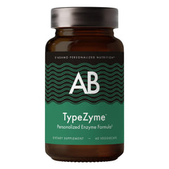 D'Adamo TypeZyme bottle with Blood Type AB on label