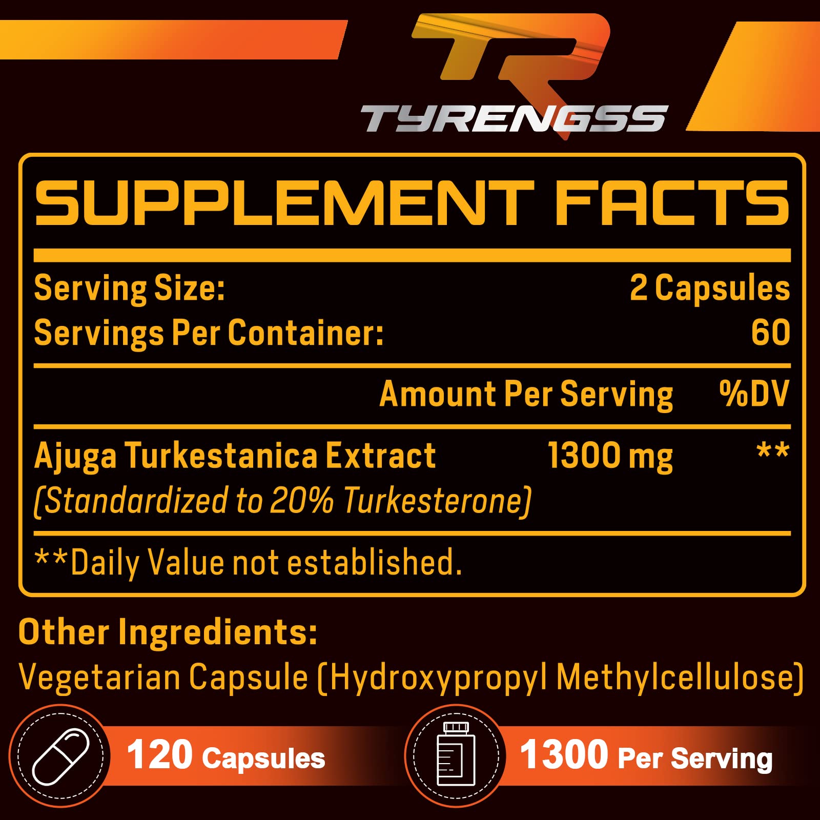 TyRengss Turkesterone capsules close-up for muscle endurance