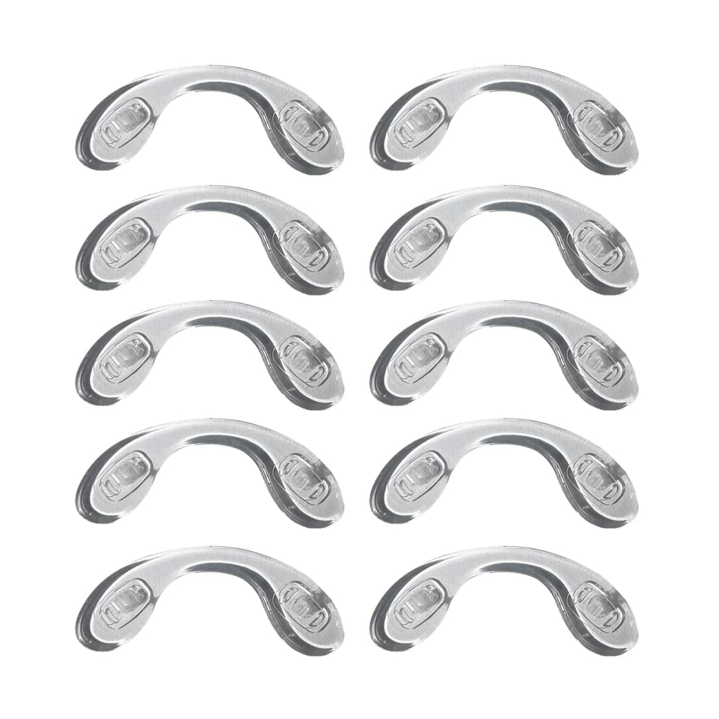 Close-up of U-shaped silicone eyeglasses nose pad