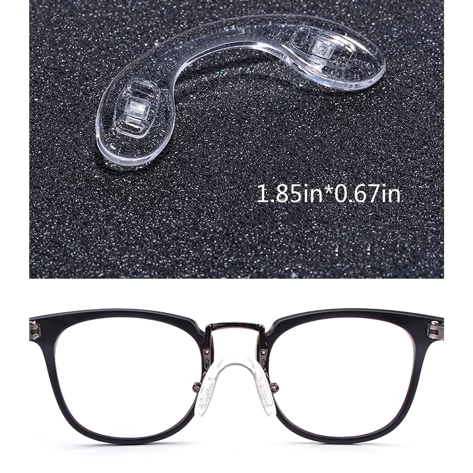 U-shaped screw-in nose pads for eyeglasses, 42mm, 10pcs