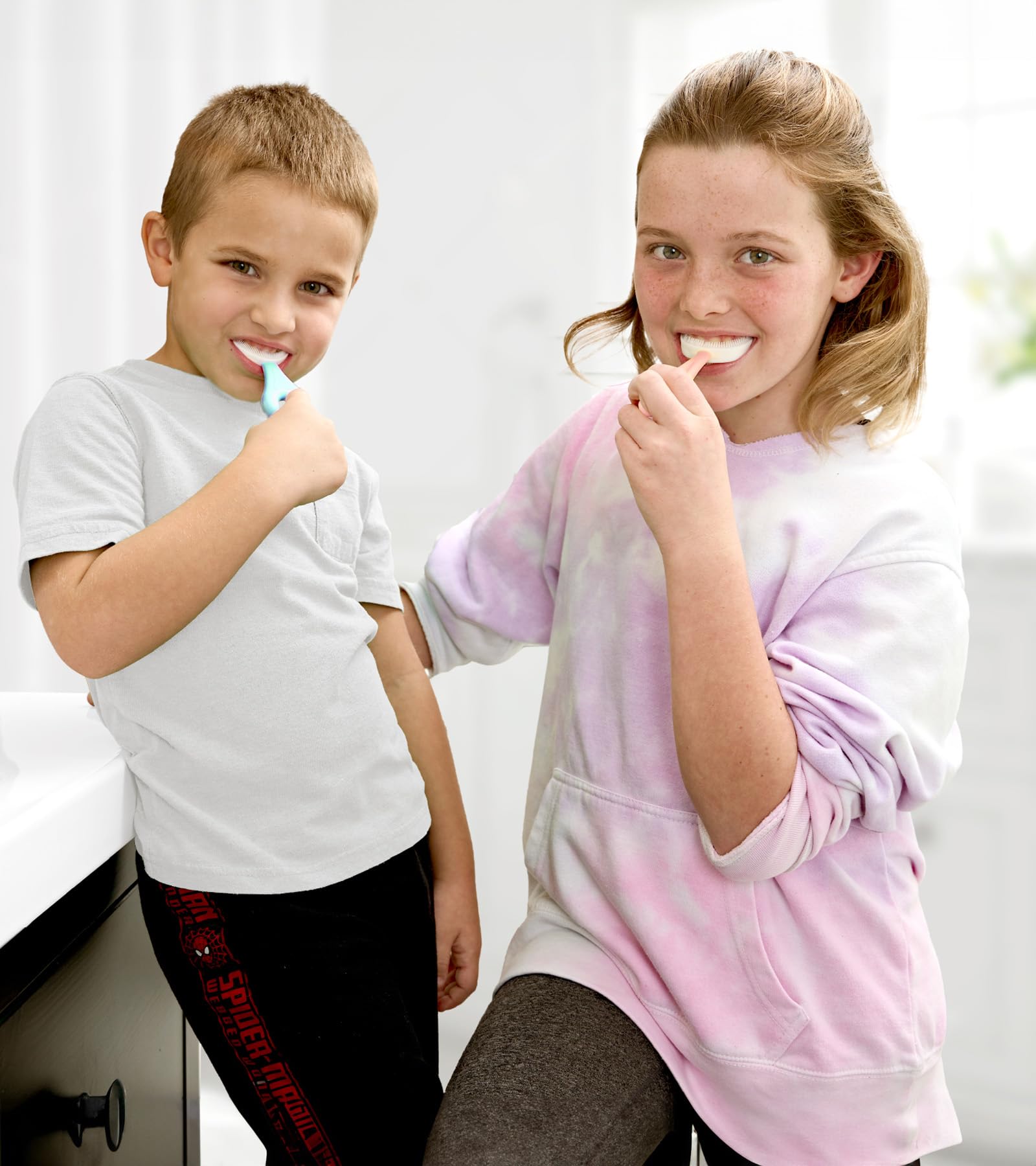 Silicone handle and reusable materials for kids toothbrush