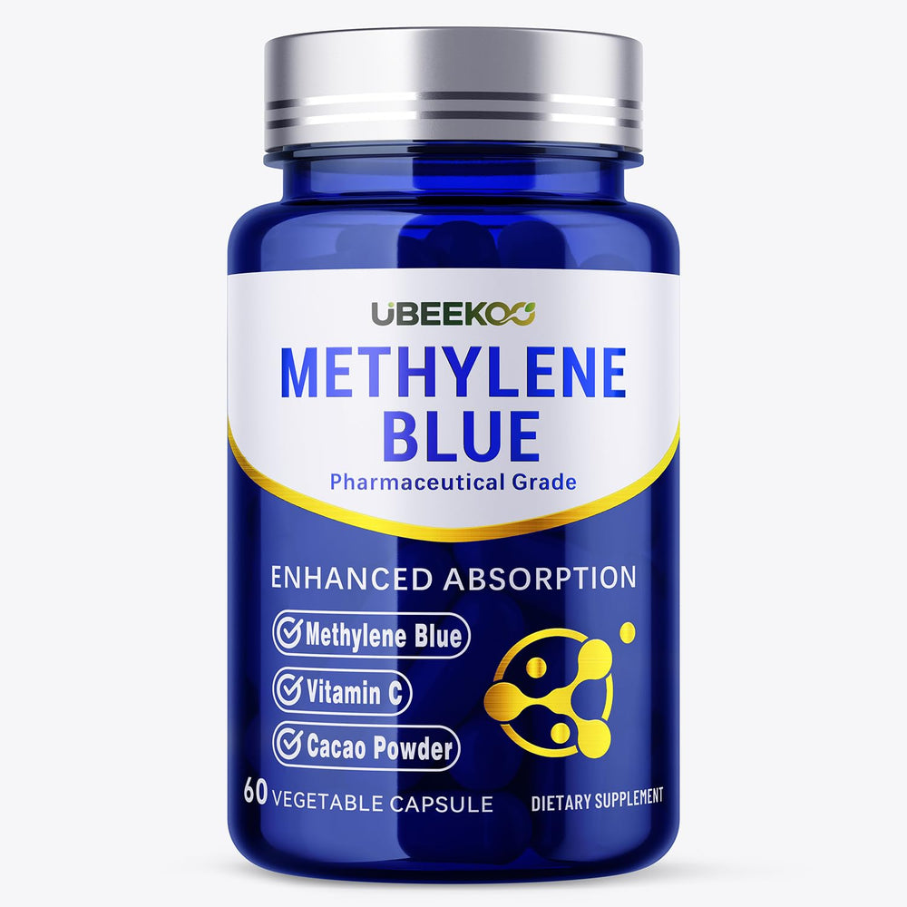 UBEEKOO 30mg Methylene Blue capsules bottle – front view