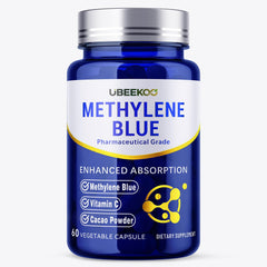 UBEEKOO 30mg Methylene Blue capsules bottle – front view
