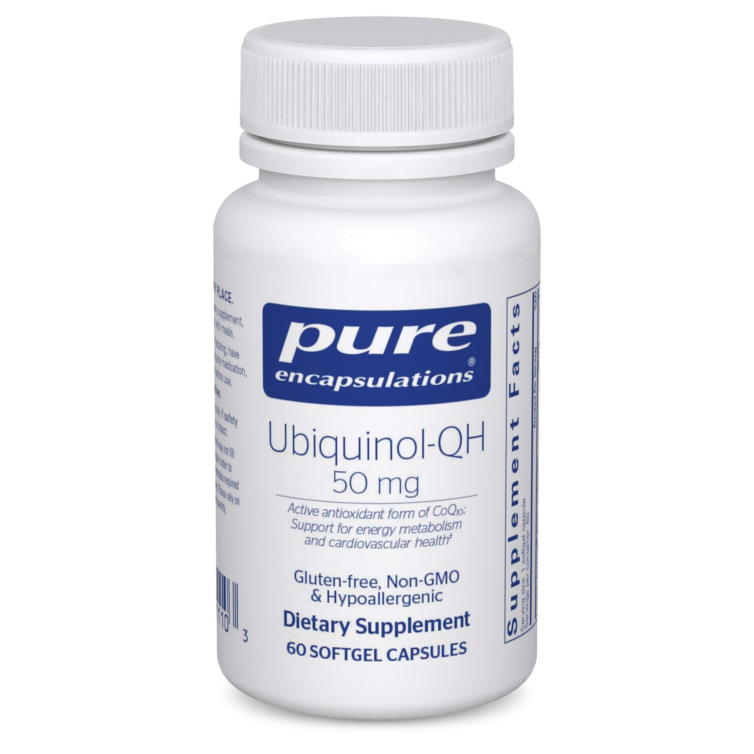Pure Encapsulations Ubiquinol-QH 50 mg bottle