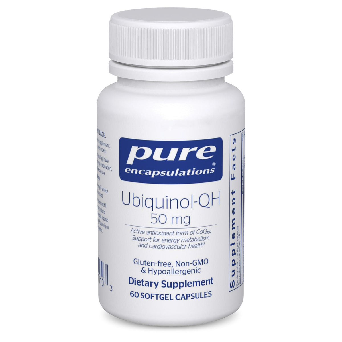 Pure Encapsulations Ubiquinol-QH 50 mg bottle