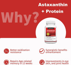 Close-up of 12mg Astaxanthin text on label