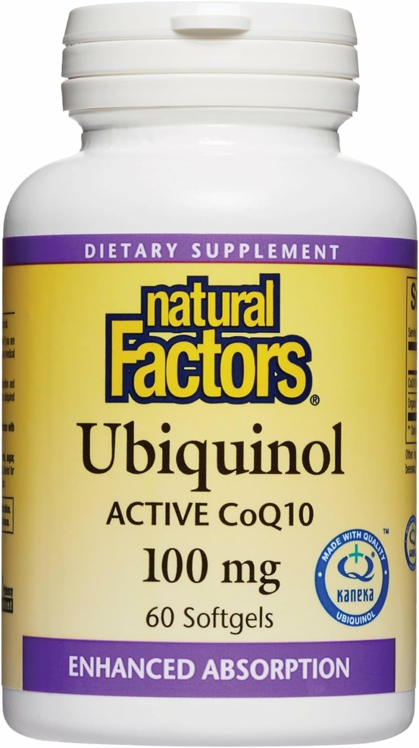 Natural Factors Ubiquinol 100 mg softgels bottle