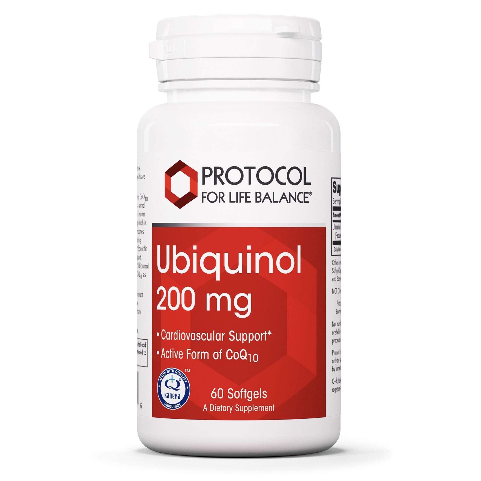 Ubiquinol 200mg softgels bottle front label