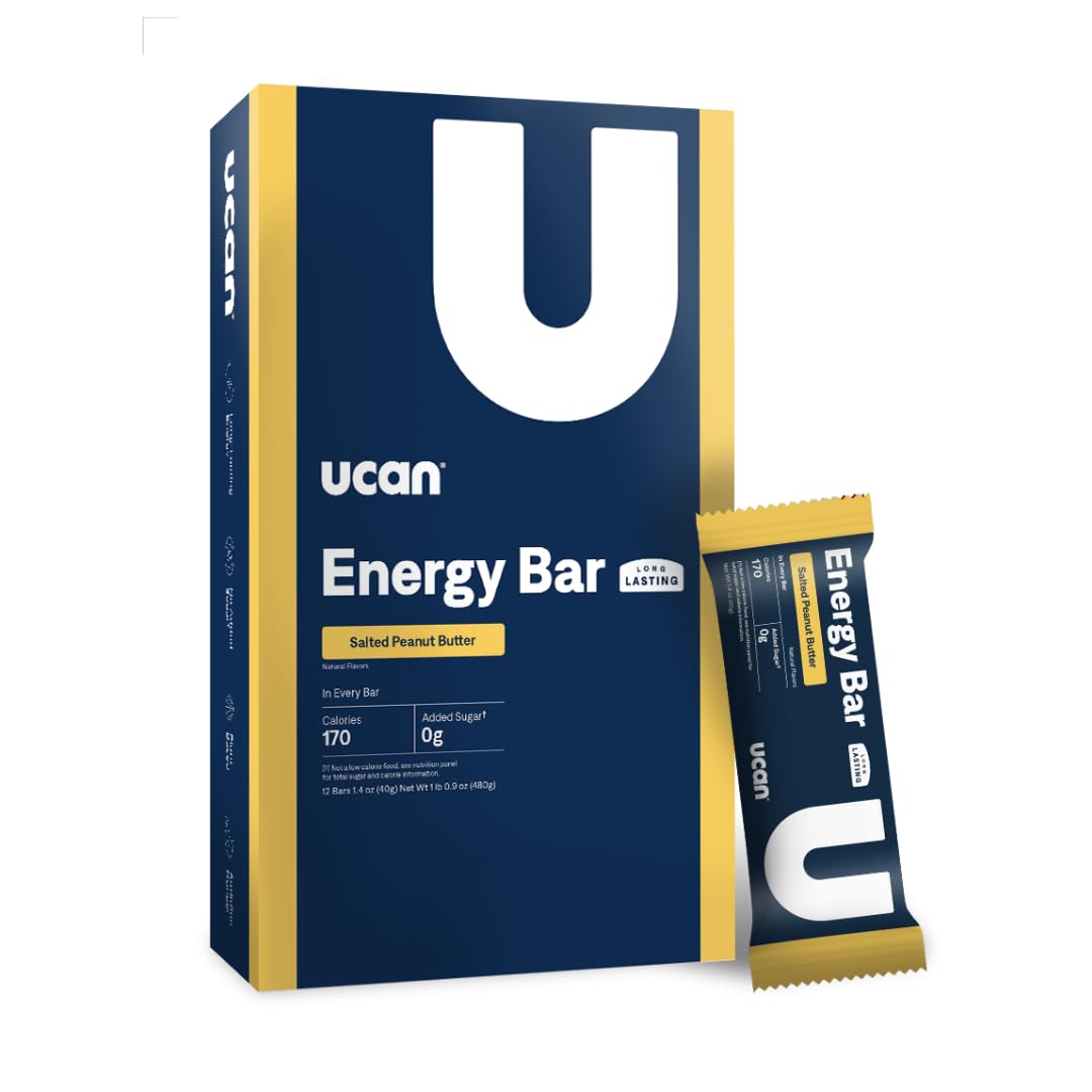 UCAN Energy Bars Salted Peanut Butter pack ready for a workout snack and sustained energy.
