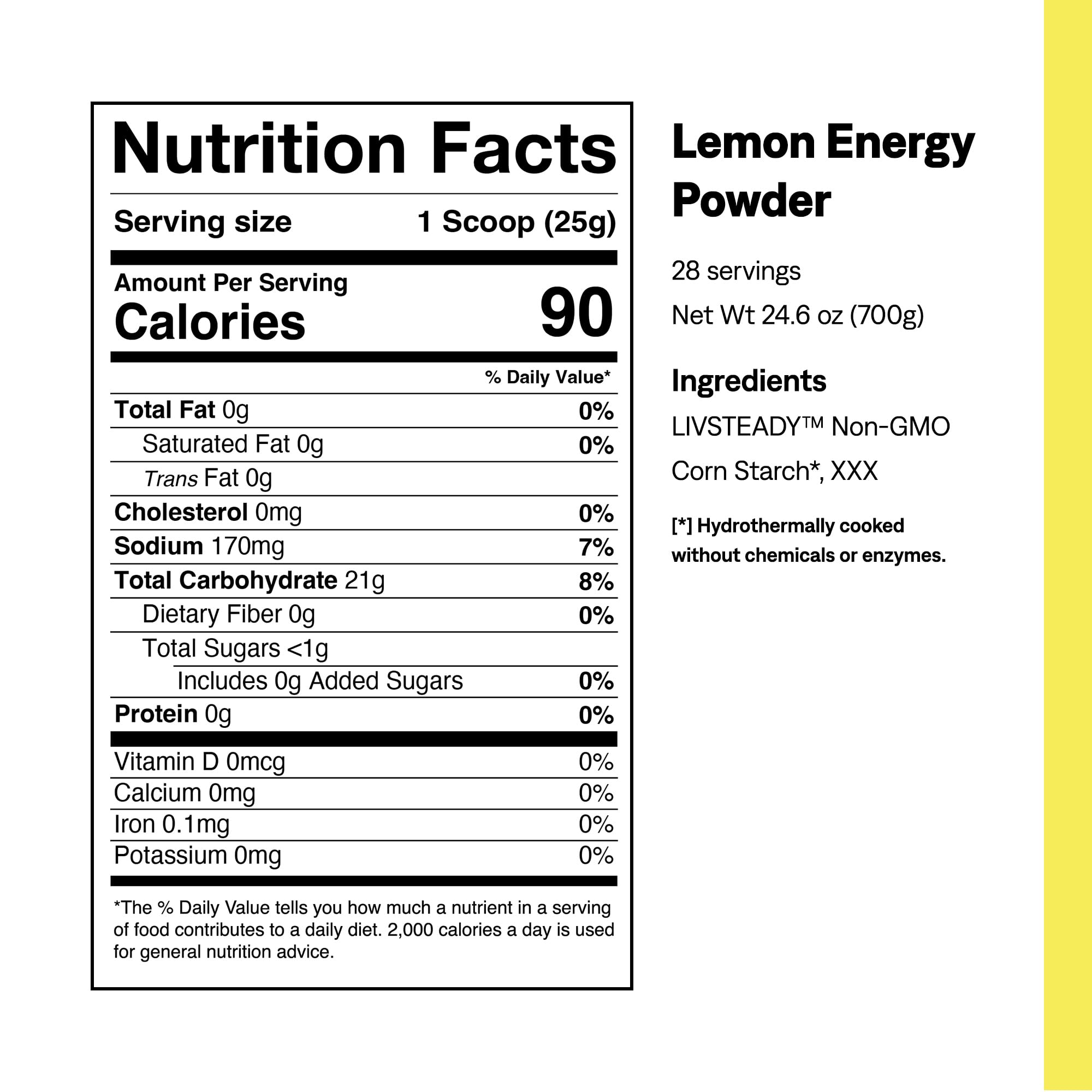 UCAN Energy Powder Lemon mixed in a glass shows refreshingly light yet sustained energy