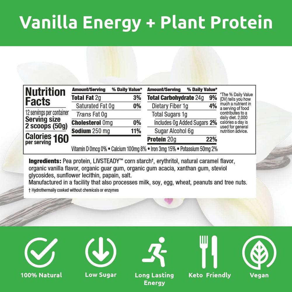 UCAN Energy + Plant Protein Powder vanilla shaker bottle shows convenient workout fuel