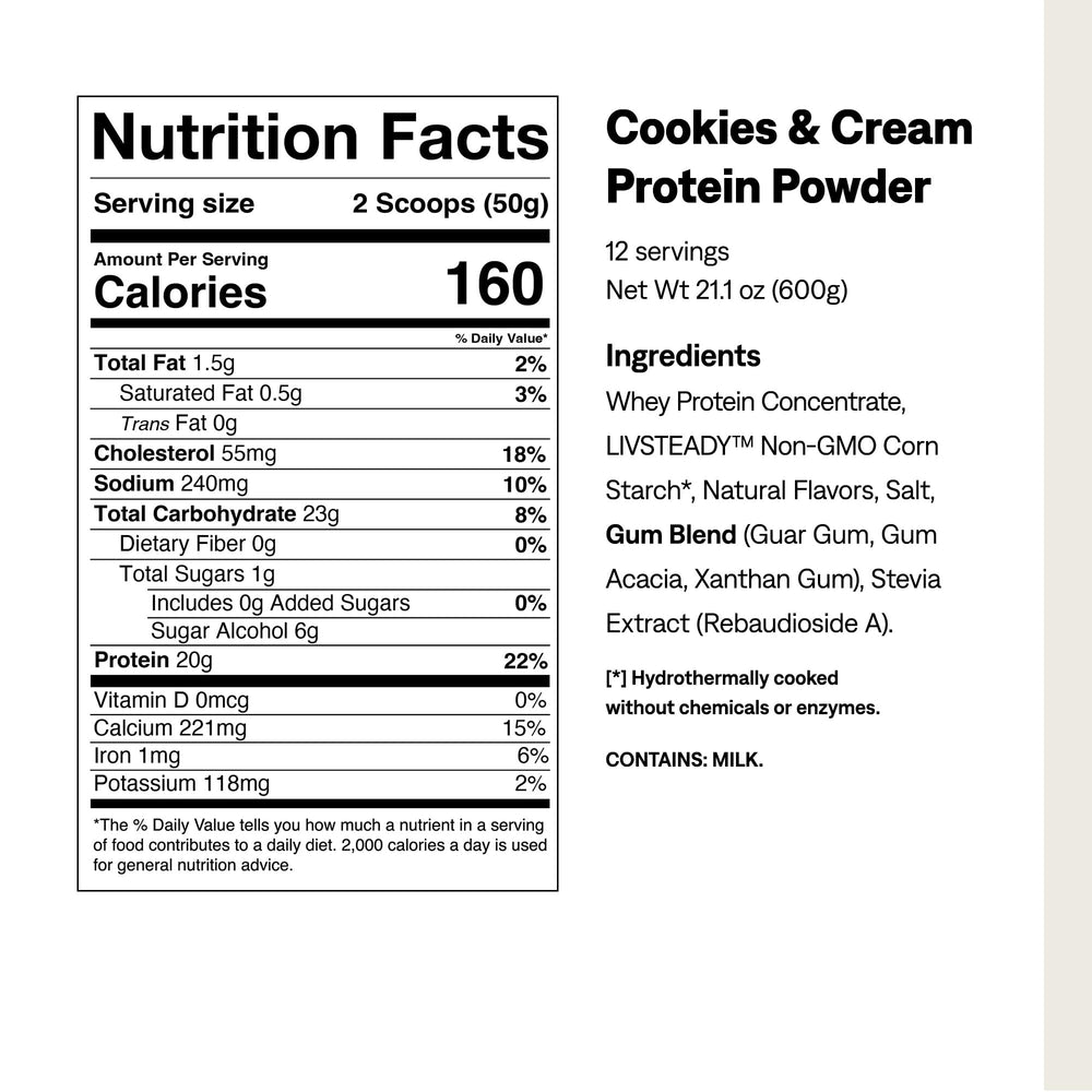 UCAN Energy + Whey Cookies & Cream swirl emphasizes flavor with sustained energy.