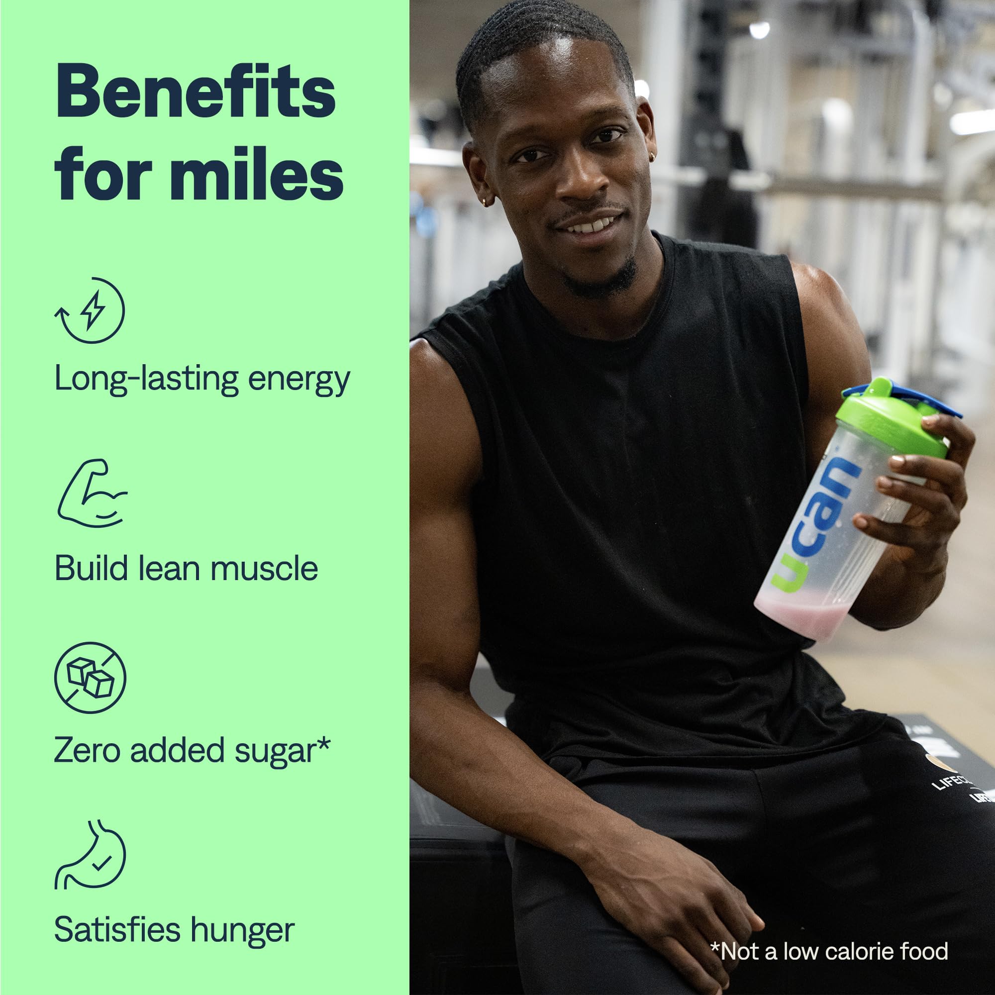 UCAN Energy + Whey serving scoop highlights precise protein and amino acid intake.