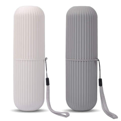 UCEC toothbrush case for travel in grey and white (2-pack)